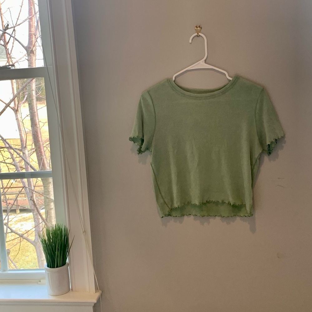 💚 Mint Aerie Scalloped Top 💚